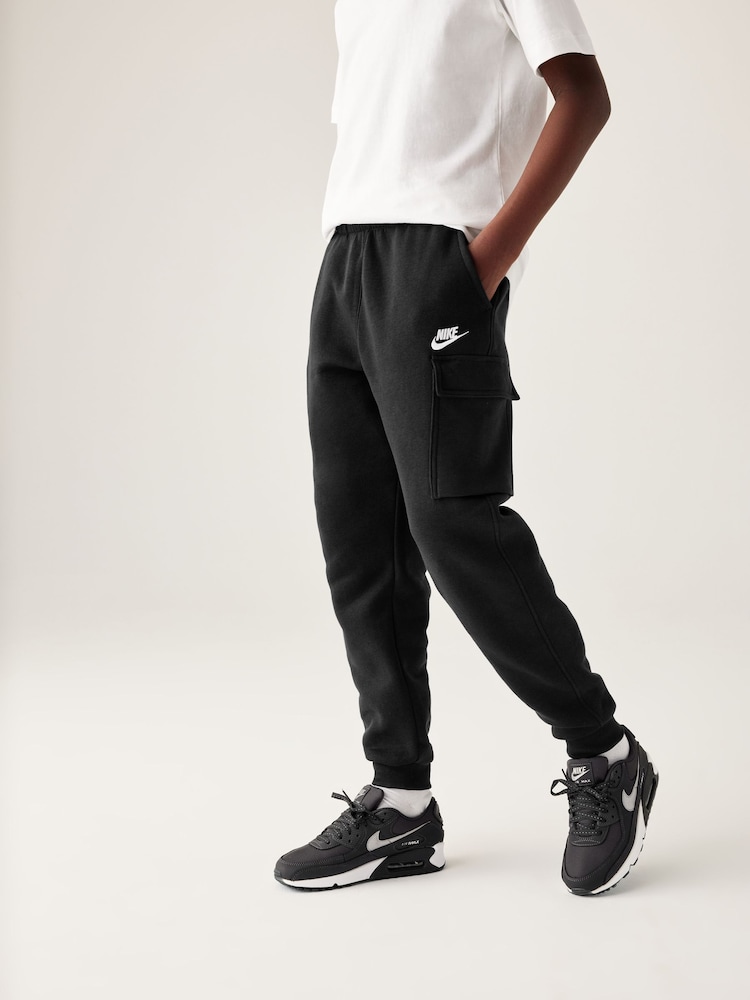 Zwart - Nike Club cargojoggingbroek van fleece - Image 1 of 1