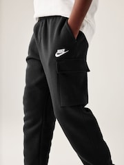 Черный - Флисовые спортивные брюки-карго Nike Club - Image 5 of 11