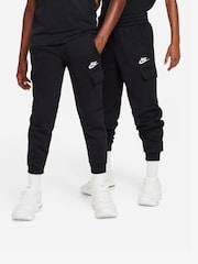 Черный - Флисовые спортивные брюки-карго Nike Club - Image 6 of 11
