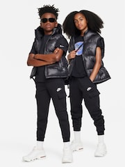 Черный - Флисовые спортивные брюки-карго Nike Club - Image 8 of 11