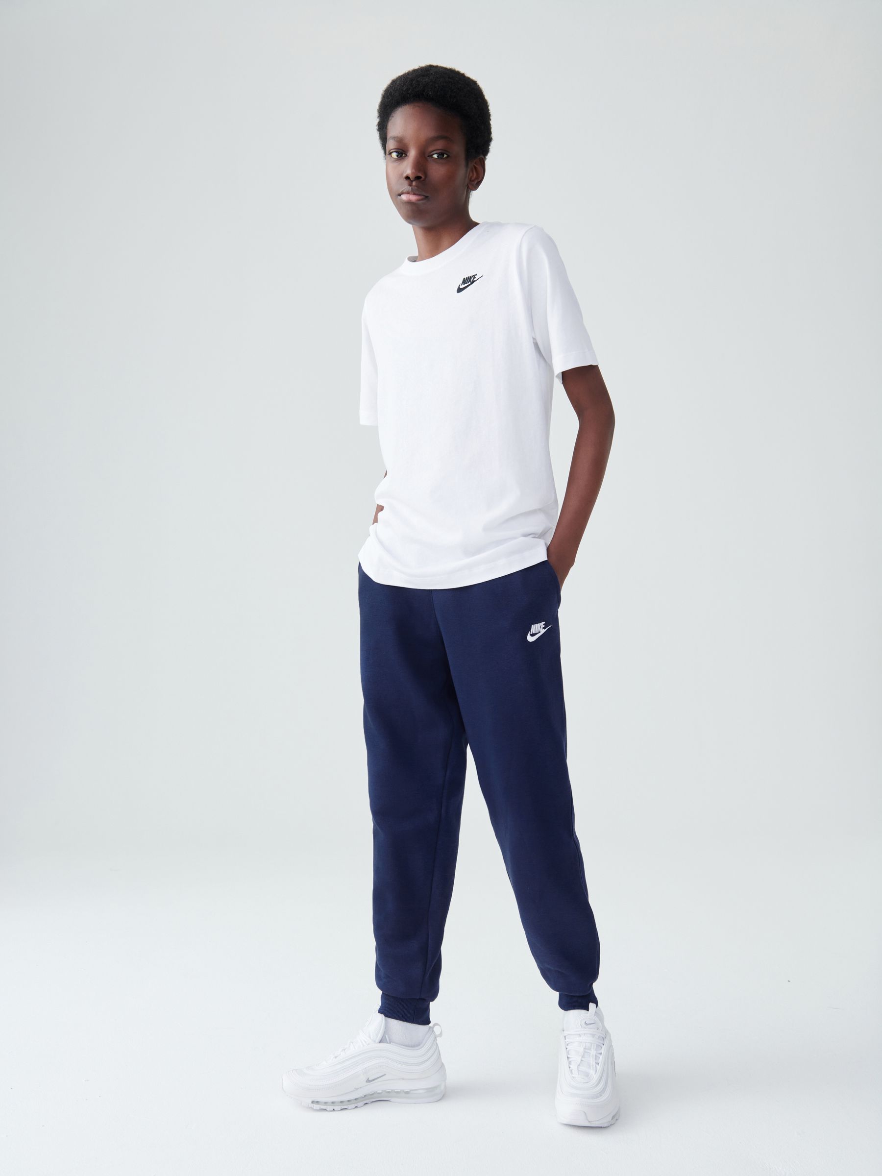 nike club fleece pant mid navy