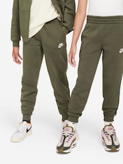 Nike Khaki Green Club Fleece Joggers - Image 1 of 6