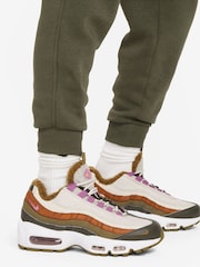 Nike Khaki Green Club Fleece Joggers - Image 4 of 6