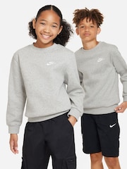 Nike Dark Grey Heather Club Fleece Sweatshirt - Image 1 of 4