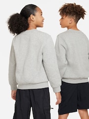 Nike Dark Grey Heather Club Fleece Sweatshirt - Image 2 of 4