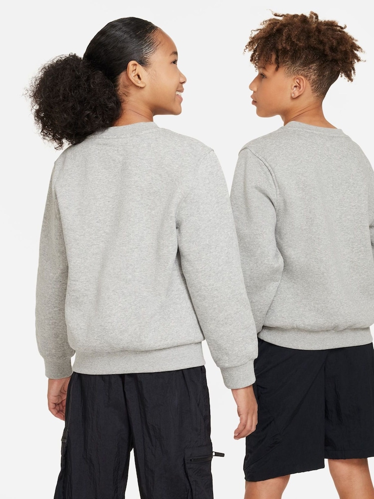Nike Dark Grey Heather Club Fleece Sweatshirt - Image 2 of 4
