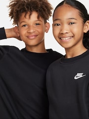Nike Black Club Fleece Sweatshirt - Image 4 of 4