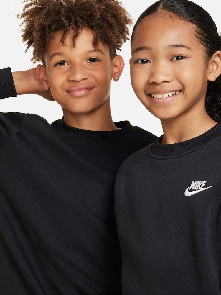 Nike Black Club Fleece Sweatshirt - Image 4 of 4