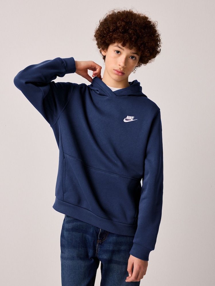 Nike Midnight Navy Club Fleece Pullover Hoodie - Image 1 of 5