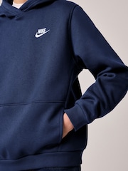 Nike Midnight Navy Club Fleece Pullover Hoodie - Image 4 of 5
