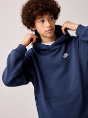 Nike Midnight Navy Club Fleece Pullover Hoodie - Image 5 of 5