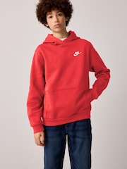 Nike University Red Club Fleece Pullover Hoodie - Image 3 of 4