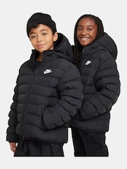 Czarny - Kurtka z kapturem i syntetycznym wypełnieniem Nike - Image 1 of 7