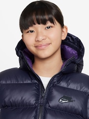 Granatowy - Nike Therma- FIT Water Repellent Padded Synthetic Fill Gilet - Image 3 of 3