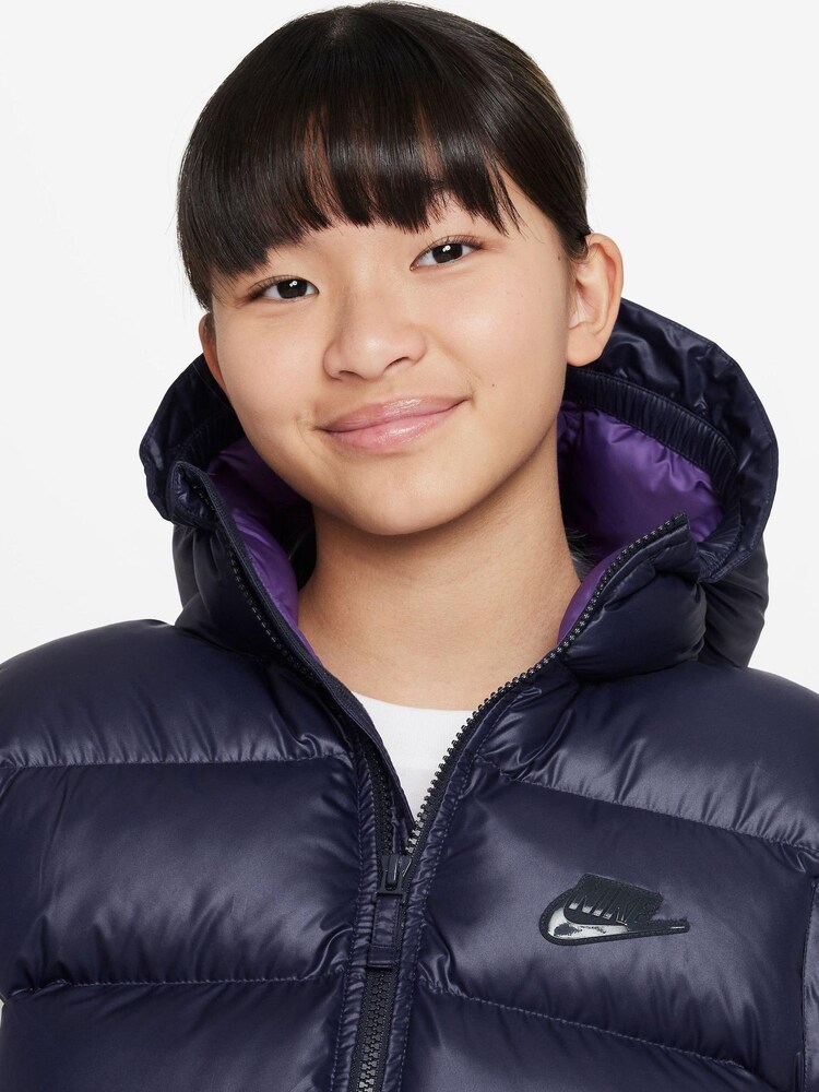 Granatowy - Nike Therma- FIT Water Repellent Padded Synthetic Fill Gilet - Image 3 of 3