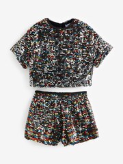 Rainbow Sequin T-Shirt and Shorts Set (3-16yrs) - Image 11 of 11