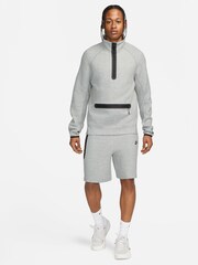 Nike Grey Tech Fleece Shorts - Image 3 of 9