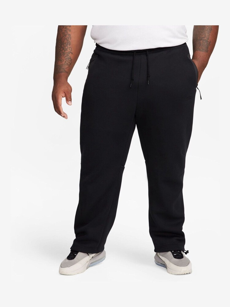 Noir - Pantalon de jogging Nike Tech en polaire à ourlet ouvert - Image 7 of 14