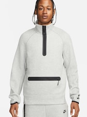 Nike Grey Tech Fleece Half Zip Sweatshirt - Image 1 of 16