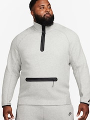 Nike Grey Tech Fleece Half Zip Sweatshirt - Image 2 of 16