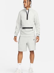 Nike Grey Tech Fleece Half Zip Sweatshirt - Image 5 of 16