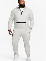 Nike Grey Tech Fleece Half Zip Sweatshirt - Image 6 of 16