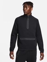 Nike Black Tech Fleece Half Zip Sweatshirt - Image 1 of 19
