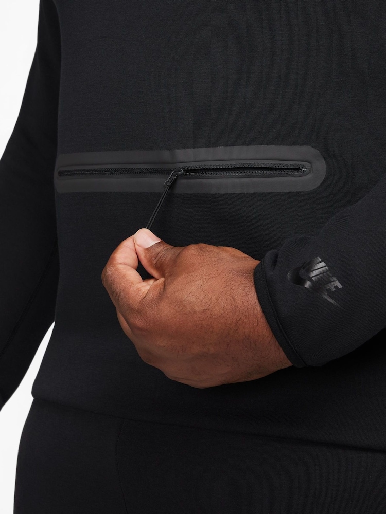 Nike Black Tech Fleece Half Zip Sweatshirt - Image 17 of 19