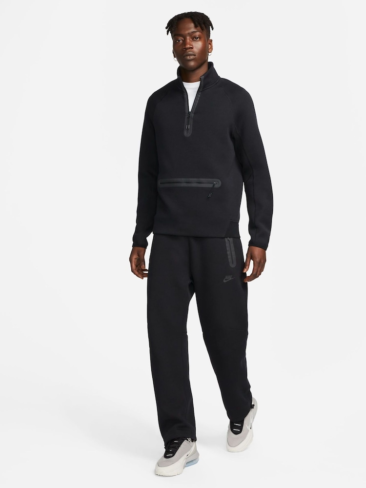 Nike Black Tech Fleece Half Zip Sweatshirt - Image 4 of 19
