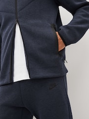 Nike Navy Tech Fleece Zip-Up Hoodie - Image 4 of 4