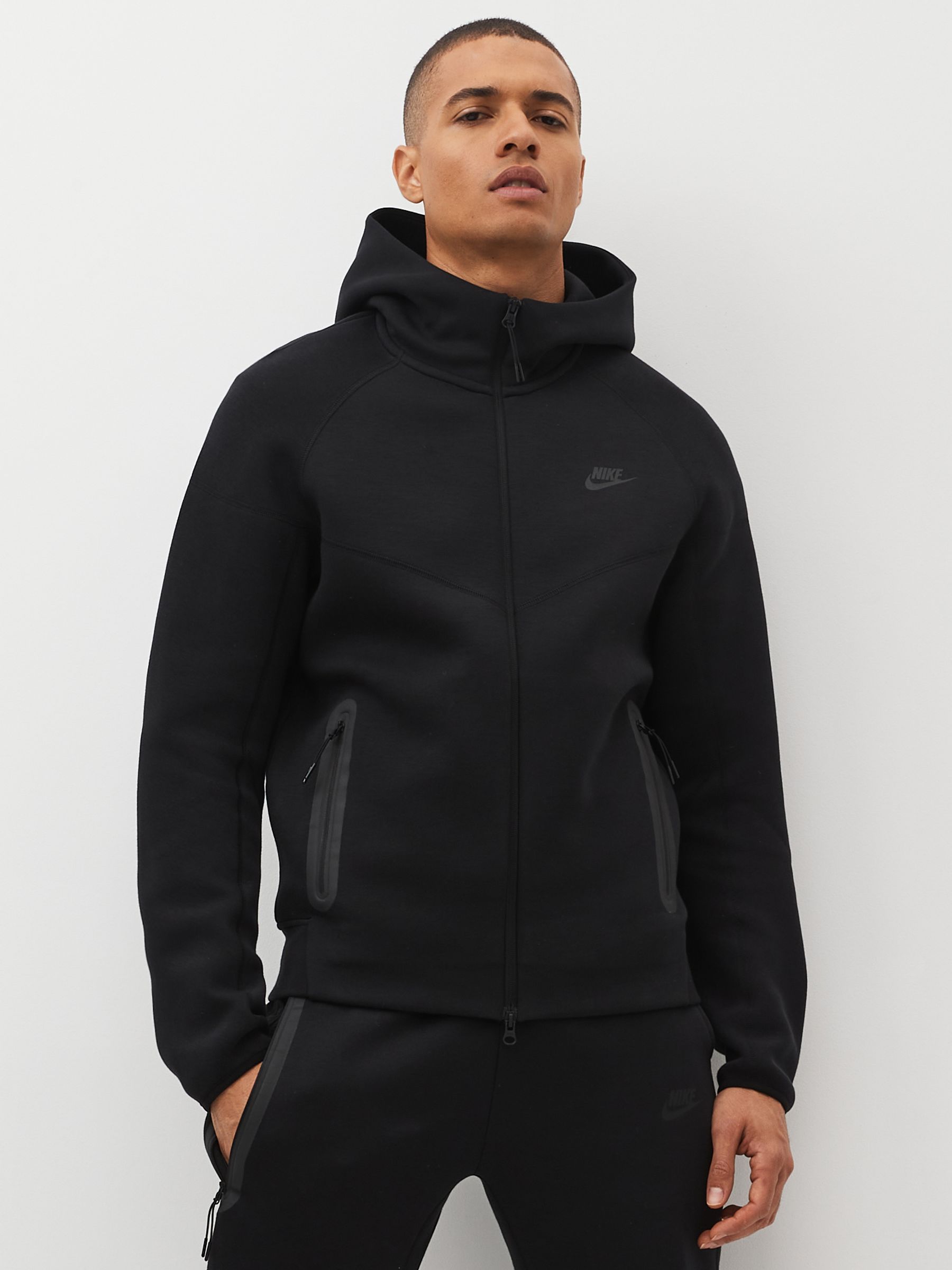 Nike Black Tech Fleece Zip Up Hoodie