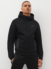 Nike Black Tech Fleece Zip-Up Hoodie - Image 1 of 3
