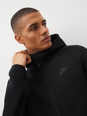 Nike Black Tech Fleece Zip-Up Hoodie - Image 3 of 3