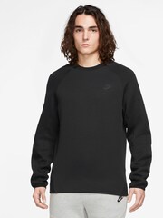 Nike Black Tech Fleece Crew Sweatshirt - Image 1 of 3