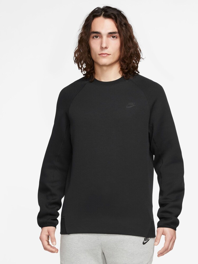 Nike Black Tech Fleece Crew Sweatshirt - Image 1 of 3