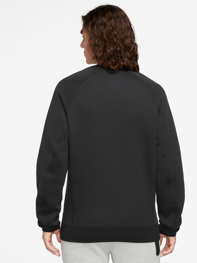 Nike Black Tech Fleece Crew Sweatshirt - Image 2 of 3