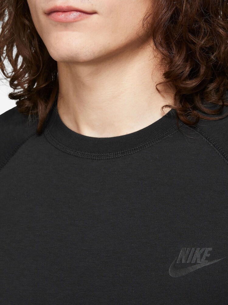 Nike Black Tech Fleece Crew Sweatshirt - Image 3 of 3