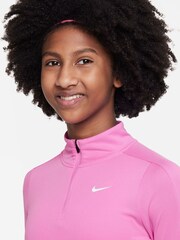Ružová - Nike Dri-FIT Long Sleeve Half Zip Top - Obrázok 3 z 6