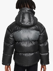 Nike Black/Grey ThermaFIT Water Repellent Padded Hooded Coat - Image 2 of 6