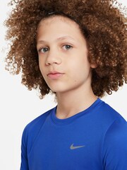 Nike Blue Dri-FIT Miler T-Shirt - Image 3 of 6