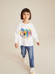 Trolls White License Cuffed Long Sleeve T-Shirt (3-16yrs) - Image 2 of 6