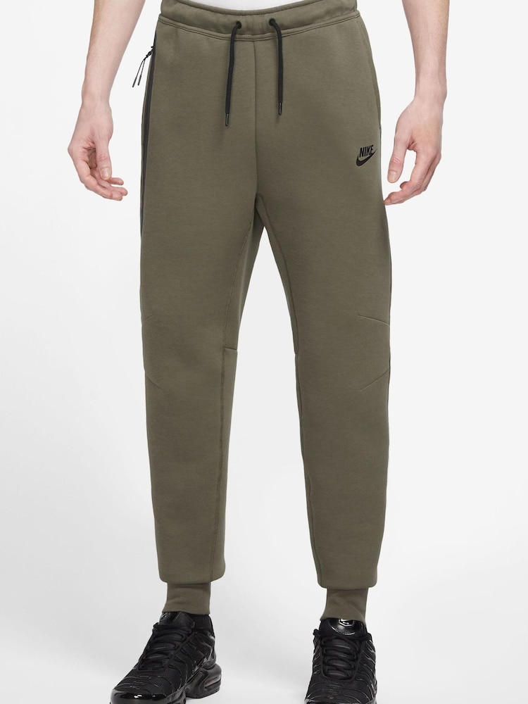 Nike Olive Green Tech Fleece Joggers - Image 1 of 4