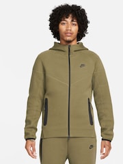 Olijfgroen - Nike Tech Fleece Zip-Up Hoodie - Image 1 of 15