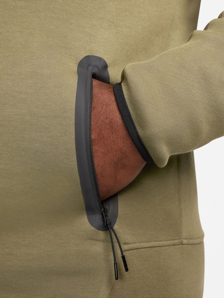Olijfgroen - Nike Tech Fleece Zip-Up Hoodie - Image 15 of 15
