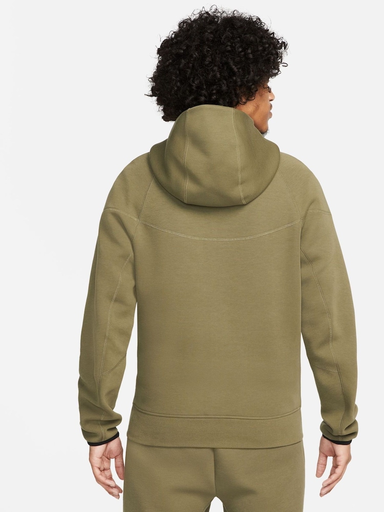 Olijfgroen - Nike Tech Fleece Zip-Up Hoodie - Image 2 of 15