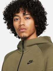 Olijfgroen - Nike Tech Fleece Zip-Up Hoodie - Image 4 of 15
