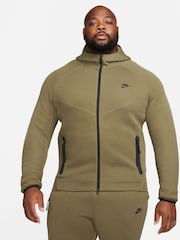 Olijfgroen - Nike Tech Fleece Zip-Up Hoodie - Image 6 of 15