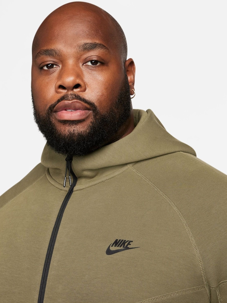 Olijfgroen - Nike Tech Fleece Zip-Up Hoodie - Image 8 of 15