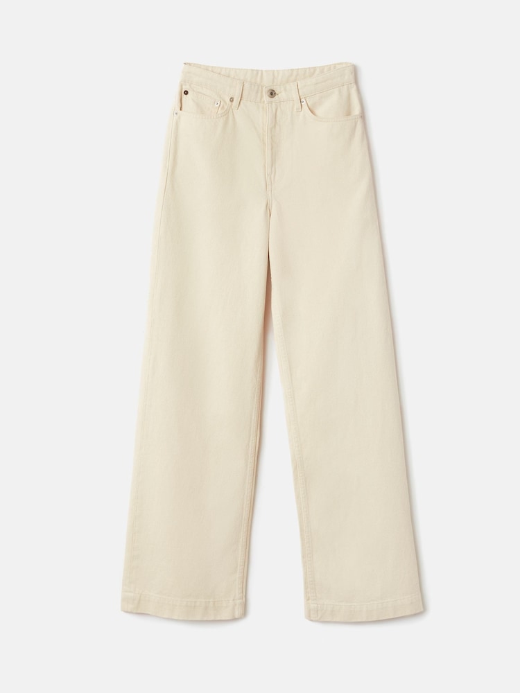 Jigsaw Cream Balfour Long Wide Leg Jeans - Image 4 of 4