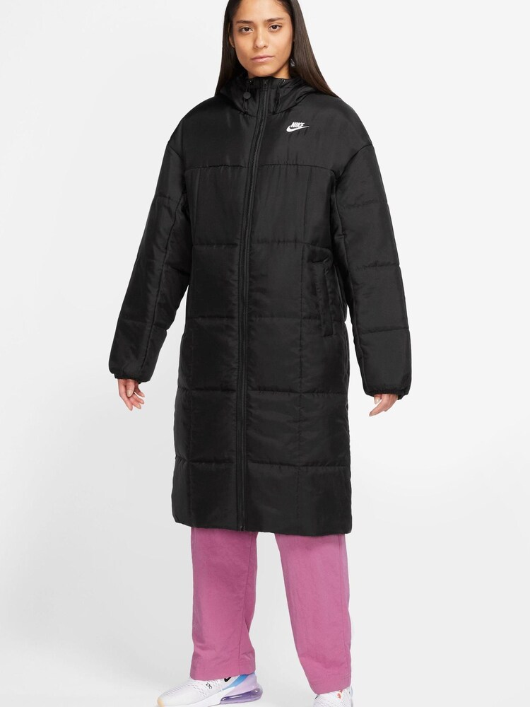 Nike Black Therma Fit Long Line Puffer Coat - Image 1 of 3